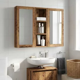    Fürdőszobai faliszekrény Öreg fa 20 x 10 x 60,5 cm Mérnöki fa