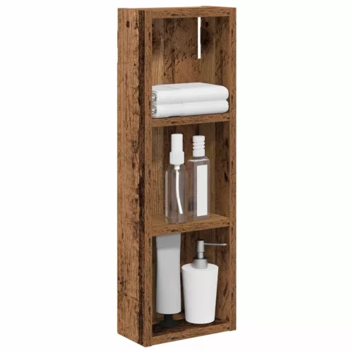  Fürdőszobai faliszekrény Öreg fa 20 x 10 x 60,5 cm Mérnöki fa