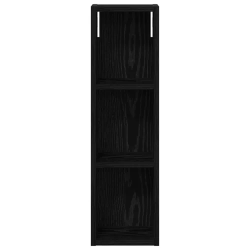  Fürdőszobai faliszekrény polcokkal Fekete Tölgy 20 x 14 x 70 cm