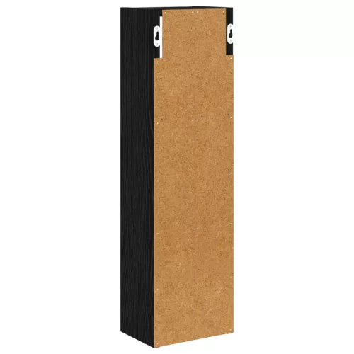  Fürdőszobai faliszekrény polcokkal Fekete Tölgy 20 x 14 x 70 cm