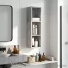  Fürdőszobai faliszekrény polcokkal Beton Szürke 20 x 14 x 70 cm