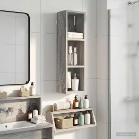  Fürdőszobai faliszekrény Szürke Sonoma 20 x 14 x 70 cm