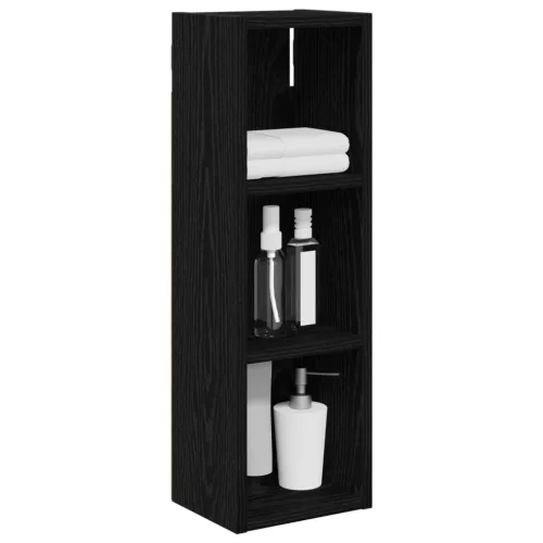  Fürdőszobai faliszekrény Fekete Tölgy 20 x 16 x 62,5 cm