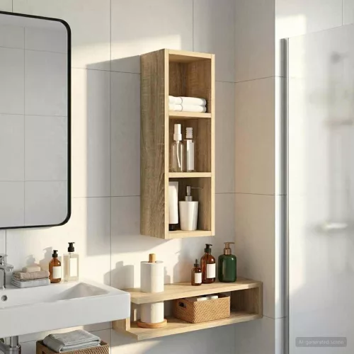  Fürdőszobai faliszekrény Sonoma tölgy 20 x 16 x 62,5 cm