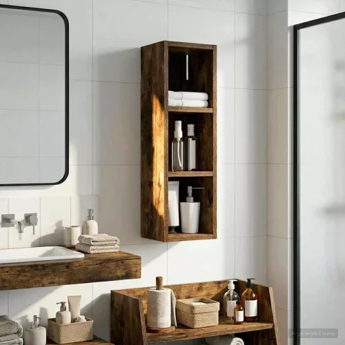  Fürdőszobai faliszekrény Füstölt Tölgy 20 x 16 x 62,5 cm