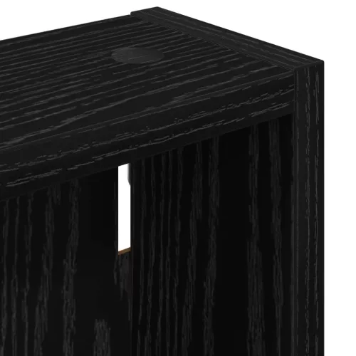  Fürdőszobai faliszekrény polcokkal Fekete Tölgy 30 x 10 x 50 cm