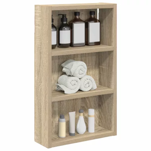  Fürdőszobai faliszekrény polcokkal Sonoma tölgy 30 x 10 x 50 cm
