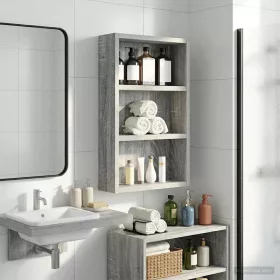  Fürdőszobai faliszekrény Szürke Sonoma 30 x 10 x 50 cm