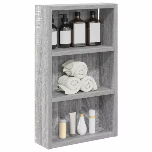  Fürdőszobai faliszekrény Szürke Sonoma 30 x 10 x 50 cm
