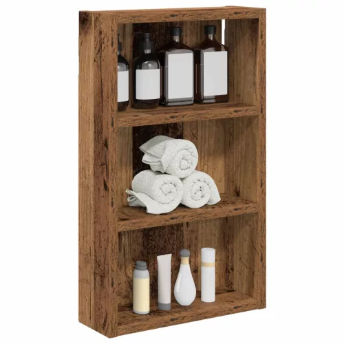  Fürdőszobai faliszekrény Öreg fa 30 x 10 x 50 cm Mérnöki fa