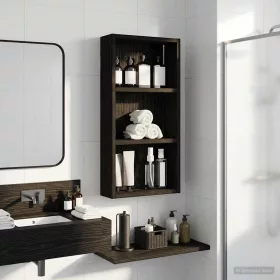  Fürdőszobai faliszekrény Fekete Tölgy 30 x 10 x 60,5 cm