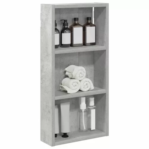  Fürdőszobai faliszekrény Beton Szürke 30 x 10 x 60,5 cm