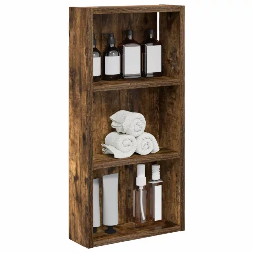  Fürdőszobai faliszekrény Füstölt Tölgy 30 x 10 x 60,5 cm