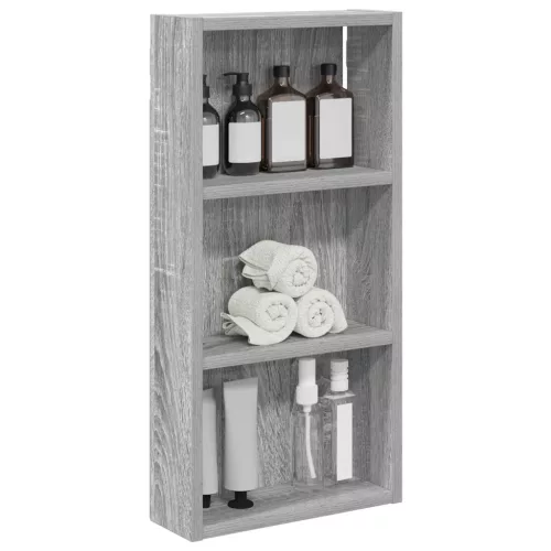  Fürdőszobai faliszekrény Szürke Sonoma 30 x 10 x 60,5 cm