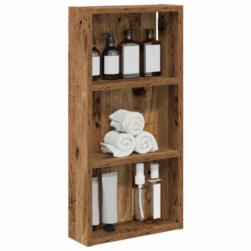  Fürdőszobai faliszekrény Öreg fa 30 x 10 x 60,5 cm Mérnöki fa