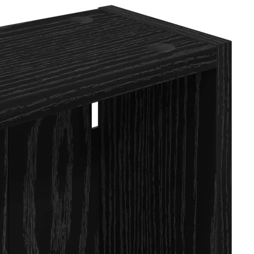  Fürdőszobai faliszekrény polcokkal Fekete Tölgy 30 x 14 x 70 cm