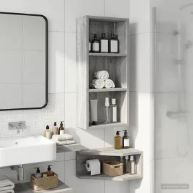  Fürdőszobai faliszekrény Szürke Sonoma 30 x 14 x 70 cm