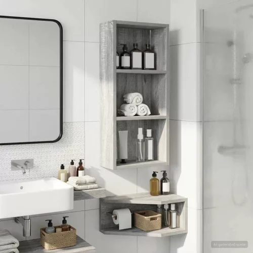  Fürdőszobai faliszekrény Szürke Sonoma 30 x 14 x 70 cm