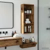  Fürdőszobai faliszekrény Öreg fa 30 x 14 x 70 cm Mérnöki fa