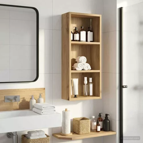  Fürdőszobai faliszekrény Művészi tölgy 30 x 14 x 70 cm