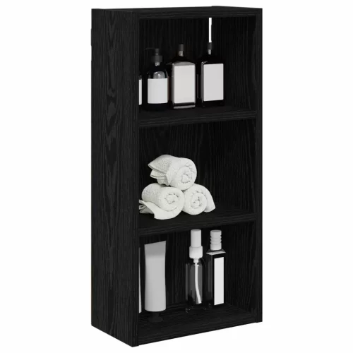  Fürdőszobai faliszekrény Fekete Tölgy 30 x 16 x 62,5 cm