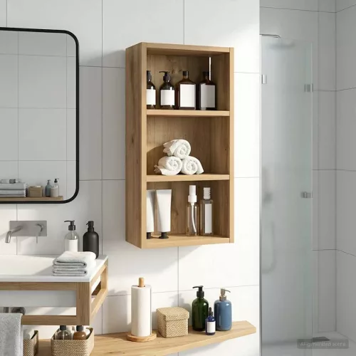  Fürdőszobai faliszekrény Művészi tölgy 30 x 16 x 62,5 cm