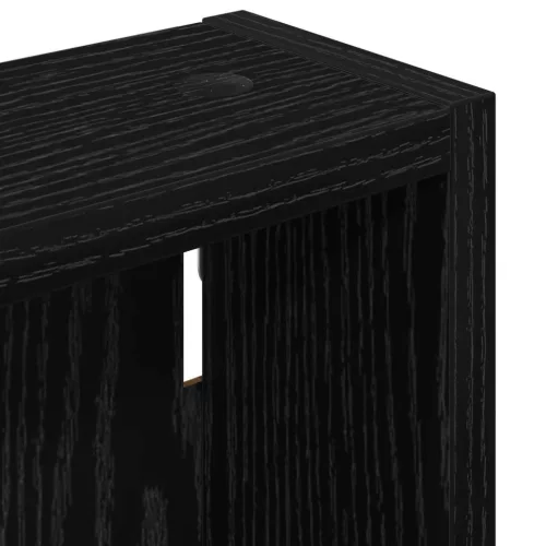  Fürdőszobai faliszekrény polcokkal Fekete Tölgy 40 x 10 x 50 cm