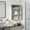  Fürdőszobai faliszekrény polcokkal Beton Szürke 40 x 10 x 50 cm