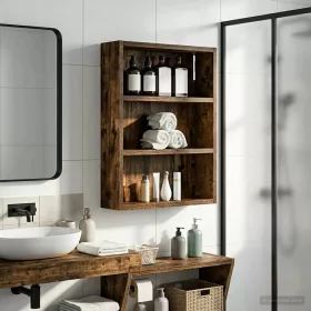    Fürdőszobai faliszekrény Füstölt Tölgy 40 x 10 x 50 cm