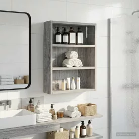  Fürdőszobai faliszekrény Szürke Sonoma 40 x 10 x 50 cm