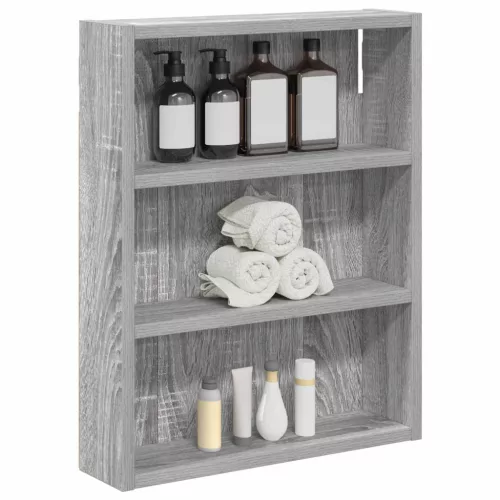  Fürdőszobai faliszekrény Szürke Sonoma 40 x 10 x 50 cm
