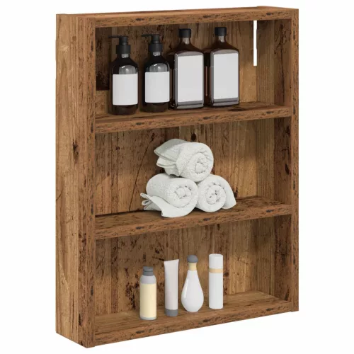  Fürdőszobai faliszekrény Öreg fa 40 x 10 x 50 cm Mérnöki fa