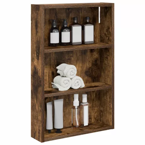  Fürdőszobai faliszekrény Füstölt Tölgy 40 x 10 x 60,5 cm
