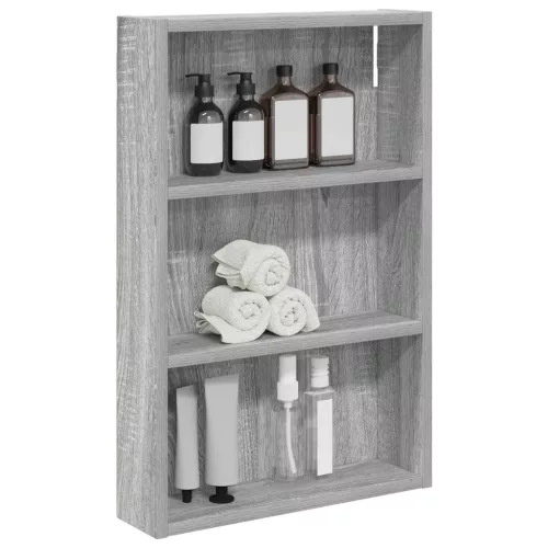  Fürdőszobai faliszekrény Szürke Sonoma 40 x 10 x 60,5 cm