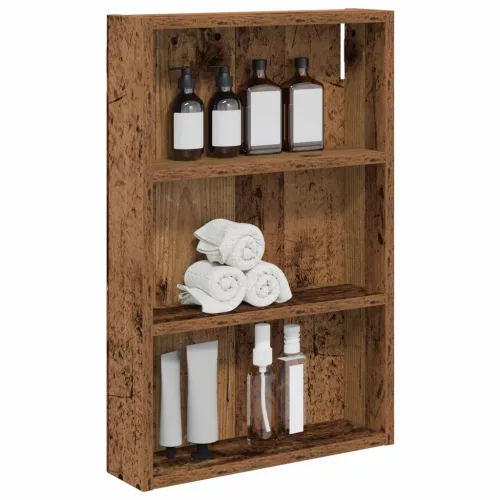  Fürdőszobai faliszekrény Öreg fa 40 x 10 x 60,5 cm Mérnöki fa