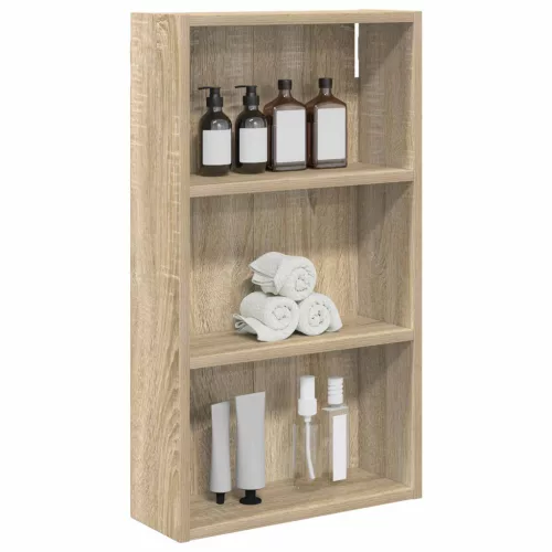  Fürdőszobai faliszekrény polcokkal Sonoma tölgy 40 x 14 x 70 cm