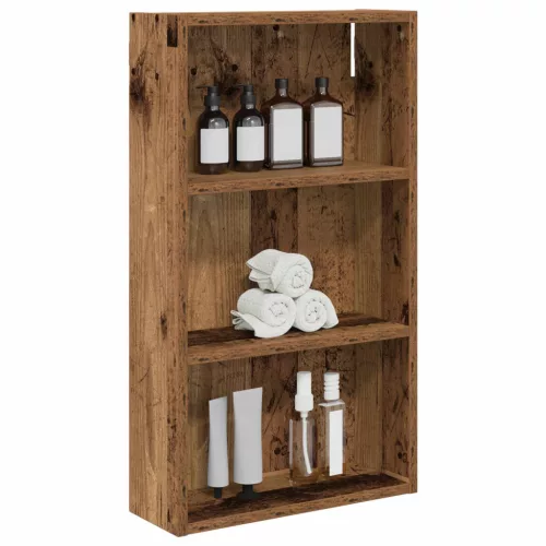  Fürdőszobai faliszekrény Öreg fa 40 x 14 x 70 cm Mérnöki fa