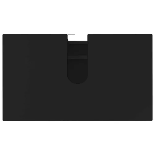  Fürdőszobai pult mosdóval Fekete 60 x 35 x 60 cm Mérnöki fa