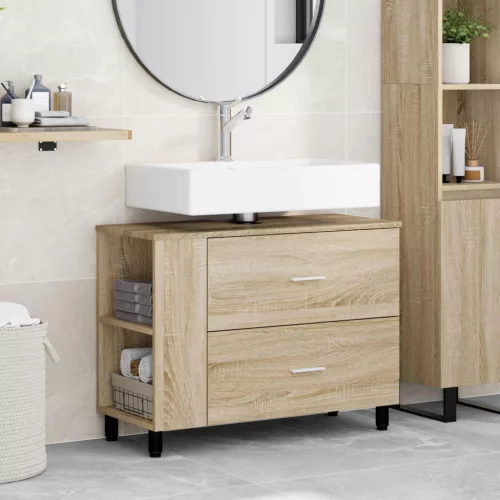  Mosdó alatti szekrény sonoma tölgy 80 x 35 x 60 cm Mérnöki fa