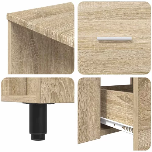  Mosdó alatti szekrény sonoma tölgy 80 x 35 x 60 cm Mérnöki fa