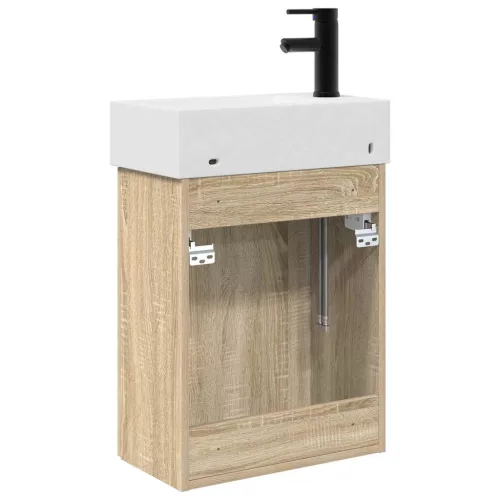  Fürdőszoba Székény Sonoma tölgy 45,5 x 22,5 x 84 cm Mérnöki fa