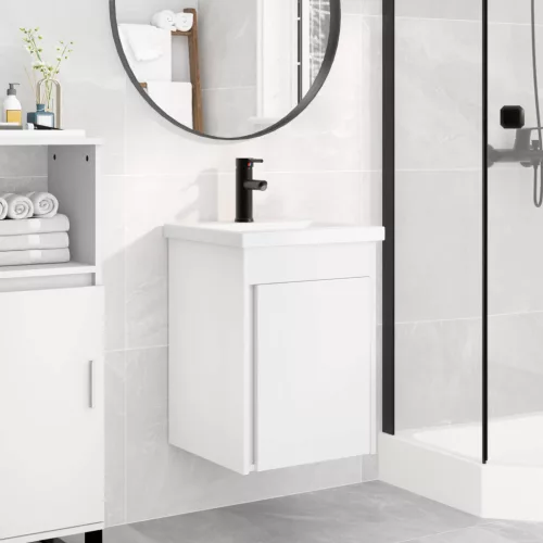  Fürdőszoba szekrény csapteleppel Fehér 42 x 40 x 74,5 cm