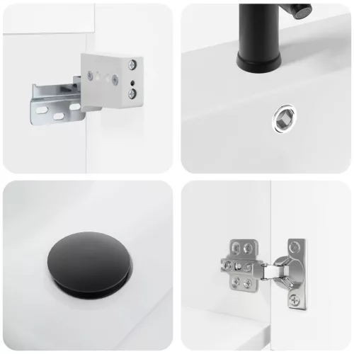  Fürdőszoba szekrény csapteleppel Fehér 42 x 40 x 74,5 cm