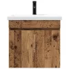  Fürdőszobai mosdószekrény mosdóval Régi fa 61 x 39 x 58 cm