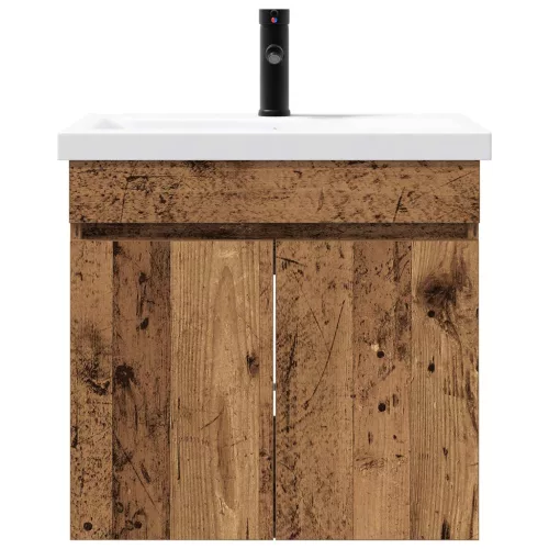  Fürdőszobai mosdószekrény mosdóval Régi fa 61 x 39 x 58 cm