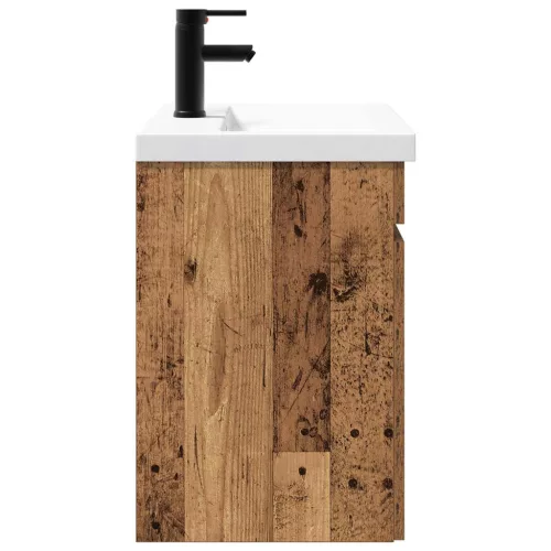  Fürdőszobai mosdószekrény mosdóval Régi fa 61 x 39 x 58 cm