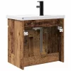  Fürdőszobai mosdószekrény mosdóval Régi fa 61 x 39 x 58 cm