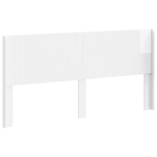  Fejtámla Magasfényű Fehér Szerelt Fa