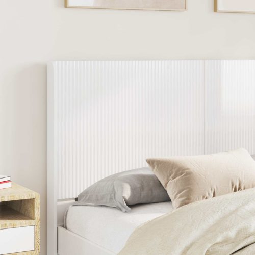  Fejtámla Magasfényű Fehér Szerelt Fa