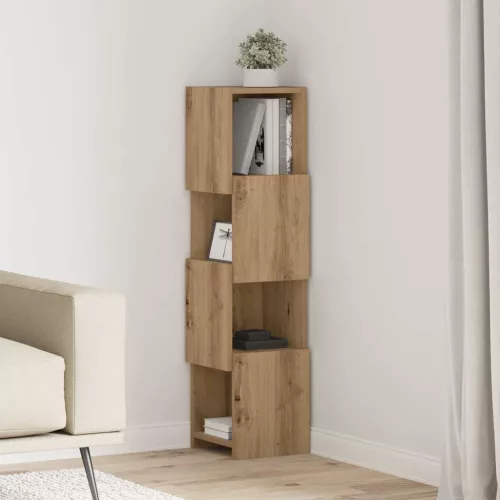  Sarokszekrény Fehér 25,5x25x102cm Faanyag